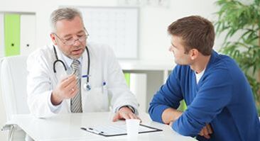 Patient in Absprache mit einem Spezialisten